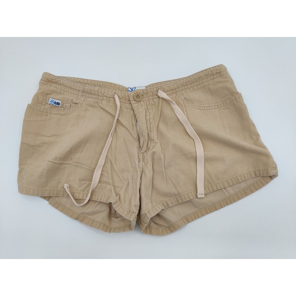 Tilt Womens Vintage Tan Corduroy Shorts‎ Star Back Pocket Khaki Size 3 Low Rise